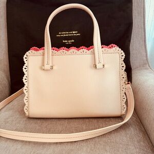 Pale pink leather Kate Spade handbag